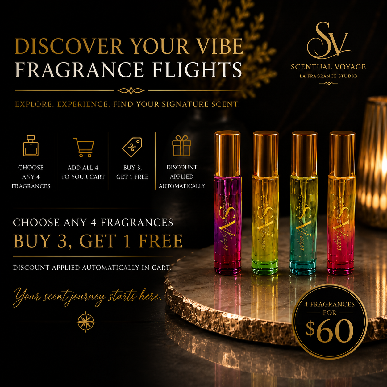 Discover Your Vibe Fragrance Flights